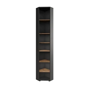 Hjørnehøjskab Irma Antracit/Gylden eg 33 x 192 cm 7 rum Vicco