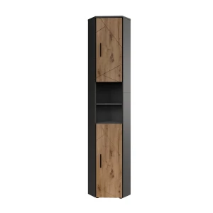 wysoka szafka Irma Antracyt/Dąb goldkraft 33 x 192 cm z 2 drzwiami Vicco