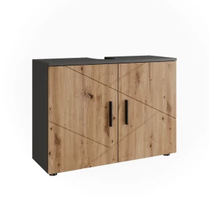 Underskab Irma Antracit/Gylden eg 80 x 59 cm med 2 døre Vicco