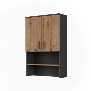 Struktur til vaskemaskineskab Irma Antracit/Gylden eg 68 x 103.5 cm med 2 døre Vicco