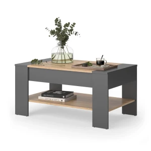 Sofabord August Guld power eg/antracit 99.6 x 58.8 cm med skuffe Vicco