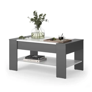 Sofabord August Antracit/hvid 99.6 x 58.8 cm med skuffe Vicco