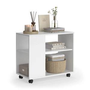 Sofabord Marian Hvid 70 x 36.6 cm med hjul Vicco