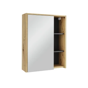 Badeværelsesspejlskab Viola Håndværker/grå 60 x 75 cm med åbne hylder Vicco