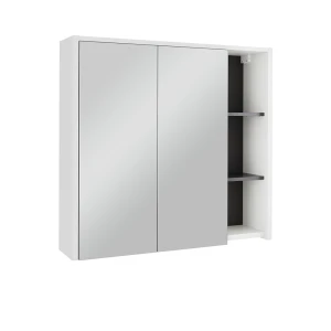 Badeværelsesspejlskab Viola Hvid/grå 80 x 75 cm med åbne hylder Vicco