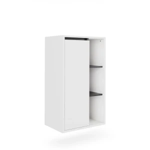 Midi-skab Viola Hvid/grå 50 x 86 cm med åbne hylder Vicco