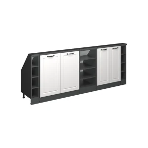 Keittiökaappi viistoille katoille R-Line Valkoinen maalaistalo 210 cm Setti 5 Vicco