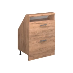 Køkkenskab til skrå væg R-Line Gold power oak 60 cm med 2 skuffer Vicco