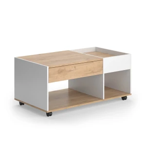 Sofabord Maik Gold power eg/hvid 110 x 60 cm med skuffe Vicco