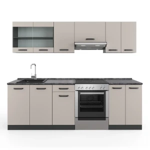 Køkkenenhed R-Line Kashmir 240 cm , BP Antracit Vicco