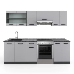 Køkkenenhed R-Line Kashmir 240 cm , BP Antracit Vicco
