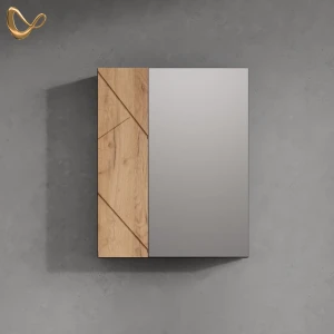 Spiegelschrank Ronco Anthrazit/Goldkraft Eiche 60 x 75 cm livinity®