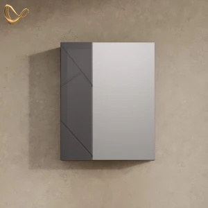 Spiegelschrank Ronco Anthrazit Hochglanz/Anthrazit 60 x 75 cm livinity®