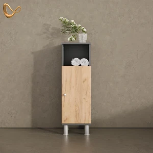 Midischrank Fucino Anthrazit/Goldkraft Eiche 30 x 95 cm livinity®