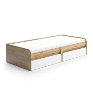 Børneseng Clario Hvid/Artisan 90x200 cm med madras Vicco