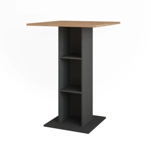 Baaripöytä Repose Goldkraft tammi/antrasiitti 75 x 75 cm Vicco