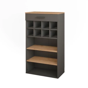 Stojan na víno Repose Goldkraft dub/antracit 60 x 106 cm Vicco