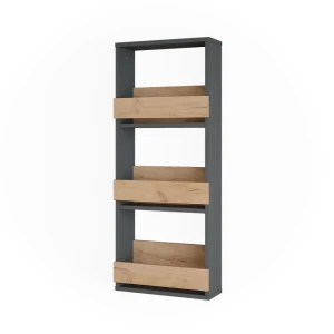 Weinglasregal Repose Goldkraft Eiche/Anthrazit 40 x 98 cm Vicco