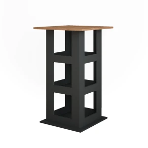 Table de bar Repose Chêne doré/anthracite 65x65cm Vicco