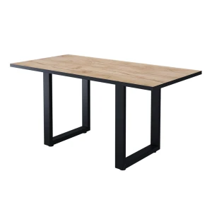 Spisebord Livorno Sort/gyldent egetræ 160 x 80 cm Vicco