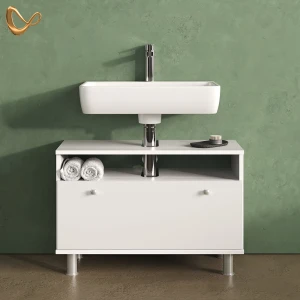 Waschbeckenunterschrank Fucino Weiß 80.2 x 54 cm mit Schublade livinity®