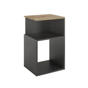 Sengebord Elios Antracit/gylden eg 40 x 65.3 cm Vicco