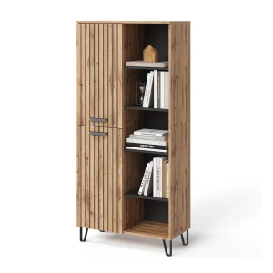 Garderobe Amber Wotan af eg 80 x 172 cm med 5 rum Vicco