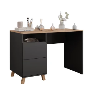 Toiletbord Karen Antracit/Artisan 110 cm med skuffer Vicco