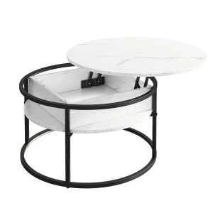 Sofabord Marlo Hvid marmor 77 x 77 cm Vicco