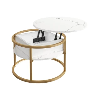Sofabord Marlo Hvid marmor 57 x 57 cm Vicco