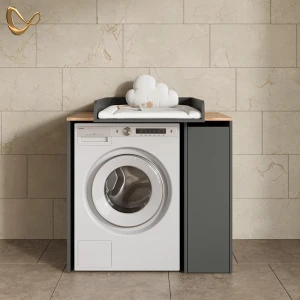 Wickelaufsatz Paolina Anthrazit 60 x 12.6 cm livinity®