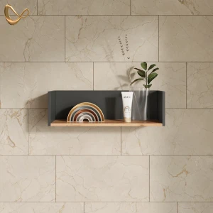 Waschmaschinenschrank Paolina Anthrazit/Goldkraft Eiche 67.8 x 20 cm livinity®