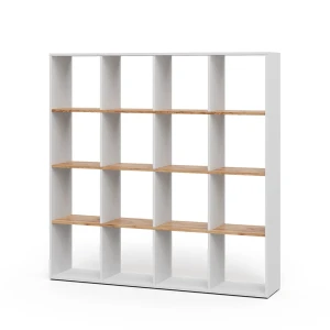 Rumdivider Karree Hvid/gylden eg 142.4 x 143 cm Vicco
