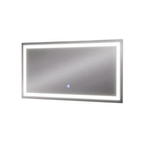 Kylpyhuoneen peili Miral Lasi 80x40 cm etuvalaisimella valaistuna Vicco