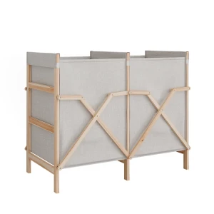Badeværelsesskab til vasketøj Bruno Beige 80 x 64 cm med 2 rum Vicco