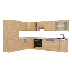 Hjørnekøkken Fame-Line Gold power oak 347 x 60 cm , BP Marmor Vicco