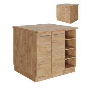 Køkkenø Fame-Line Gold power oak 90 cm med skuffe, uden bordplade Vicco
