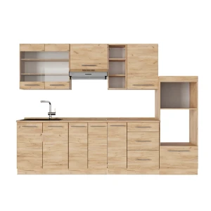 Køkkenrække Fame-Line Gold power oak 280 cm uden bordplade Vicco