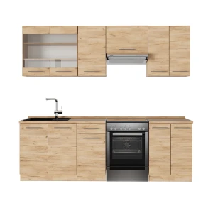 Køkkenrække Fame-Line Gold power oak 240 cm uden bordplade Vicco