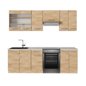 Køkkenrække Fame-Line Gold power oak 240 cm , BP Marmor Vicco