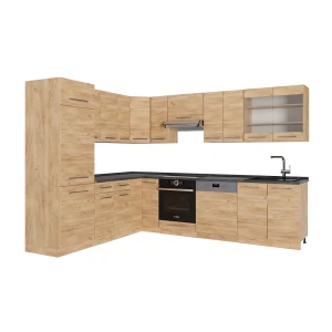 Hjørnekøkken Fame-Line Gold power oak 227 x 60 cm , BP Antracit Vicco