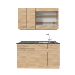 Singlekøkken Fame-Line Gold power oak 140 cm , BP Antracit Vicco