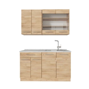 Singlekøkken Fame-Line Gold power oak 140 cm , BP Marmor Vicco