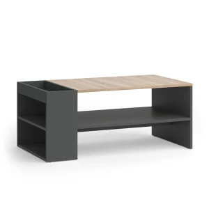 Sofabord Wido Antracit/Sonoma 100 x 55 cm med hylder Vicco