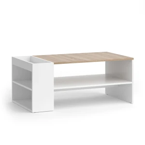Sofabord Wido Hvid/Sonoma 100 x 55 cm med hylder Vicco