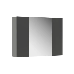Badeværelsesskab med spejl Leopold Antracit 80 x 59.2 cm med hylder Vicco