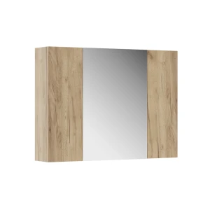 Badeværelsesskab med spejl Leopold Gold power oak 80 x 59.2 cm med hylder Vicco