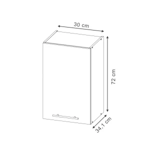 Hängeschrank Fame-Line Dunkelgrau 30 cm Vicco