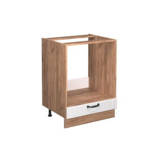 Komfurindbygningsskab Fame-Line Hvid landhus 60 cm , BP Antracit Vicco