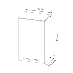 Hängeschrank Fame-Line Anthrazit Hochglanz 50 cm Vicco